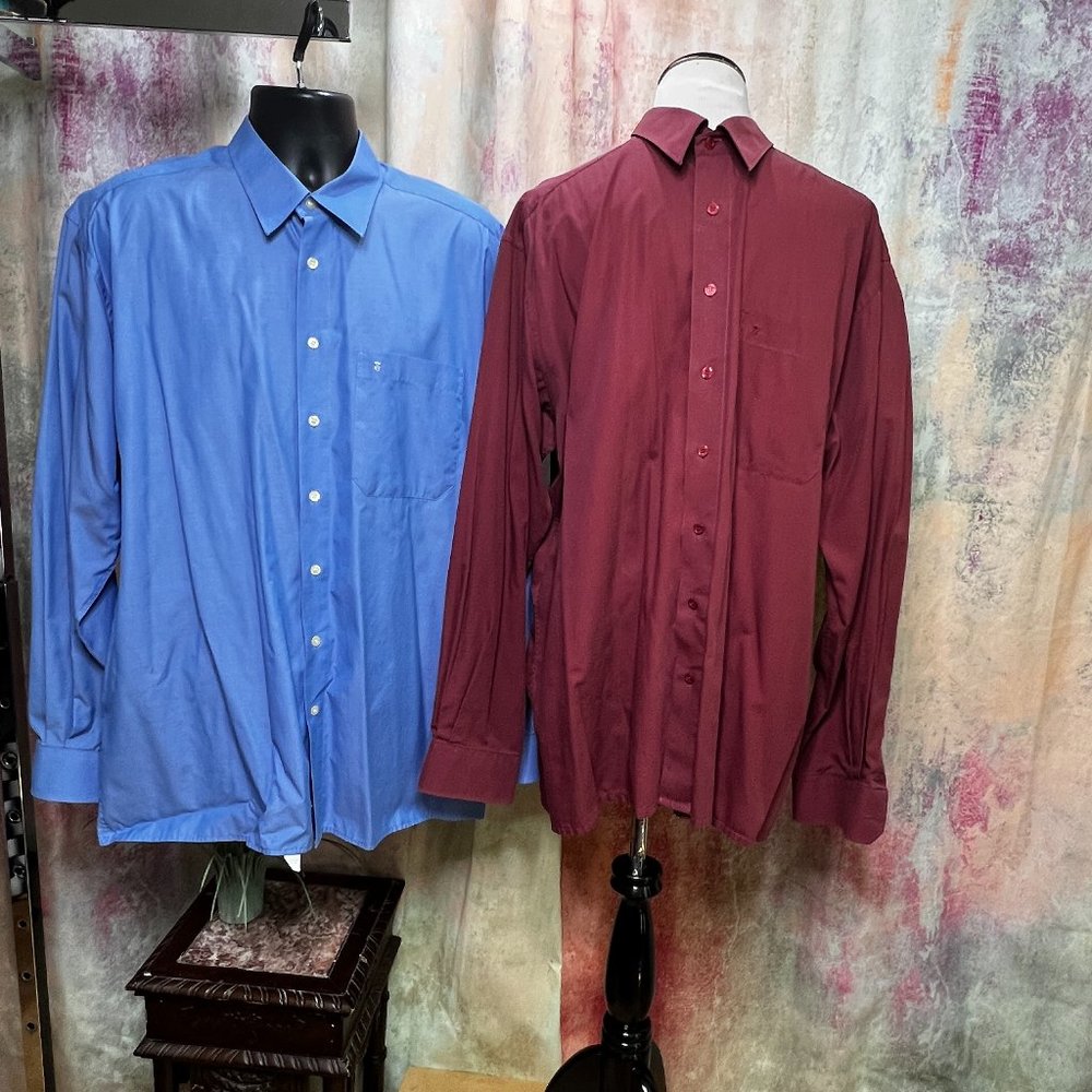 📌Eterna Two Classic Business Dress Button Down Shirts